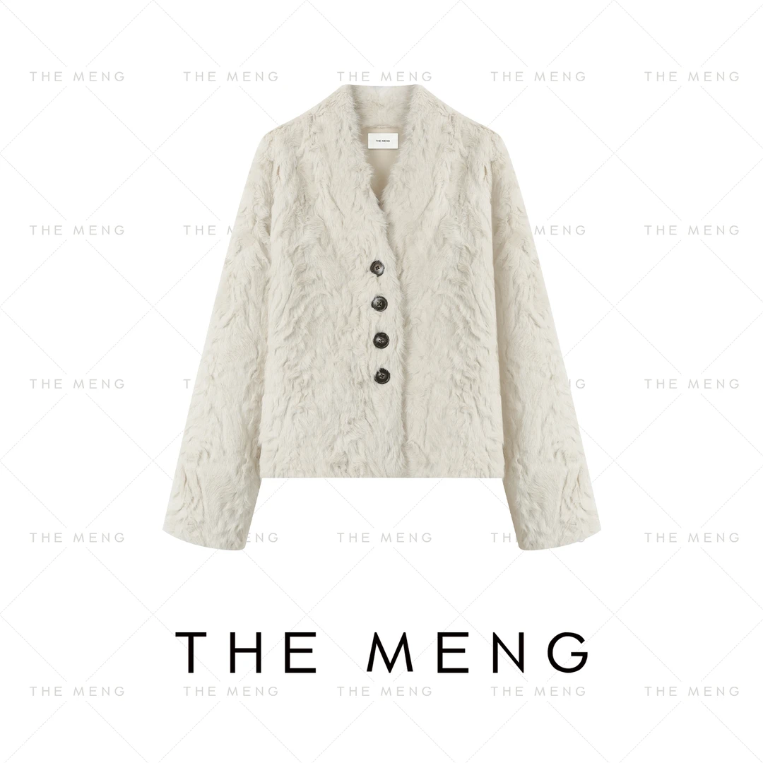 THE MENG【九月】糯软御寒气质时尚锁温长毛草草外套#M253M1102 DN