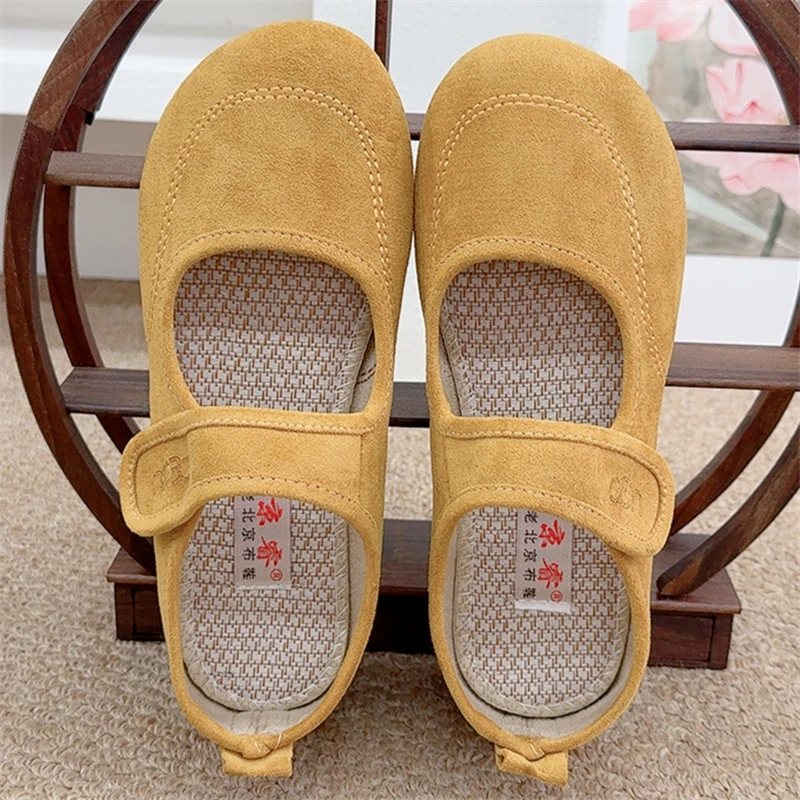 老北京夏季新款女单鞋多巴胺平底豆豆鞋时尚百搭爆款浅口玛丽珍鞋