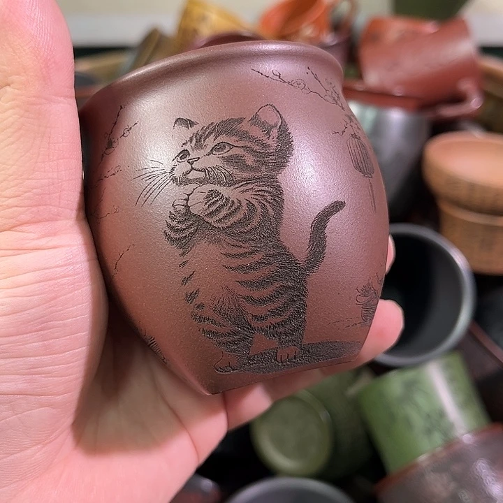 茶杯紫砂全手工紫砂主人杯