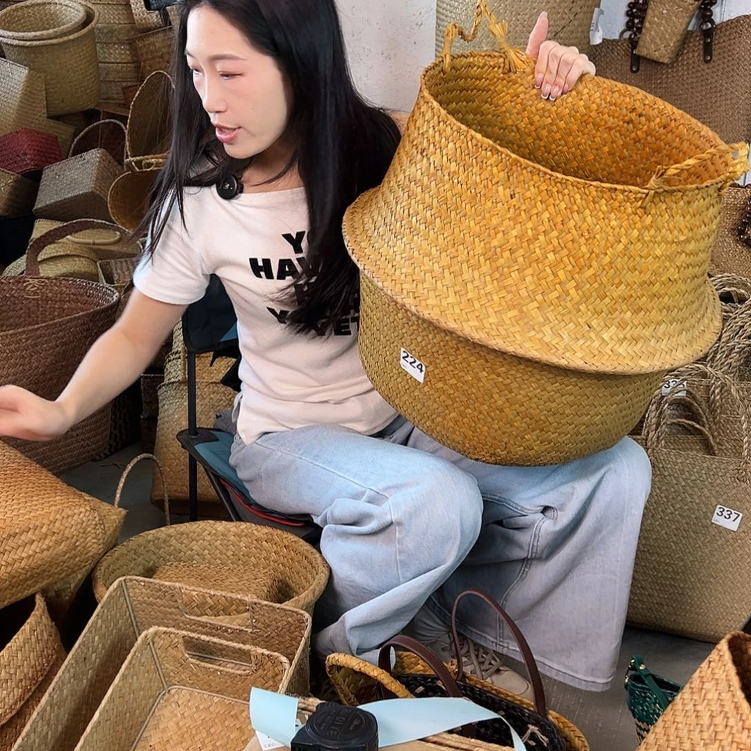 编织带草编包/草编收纳盒微瑕疵