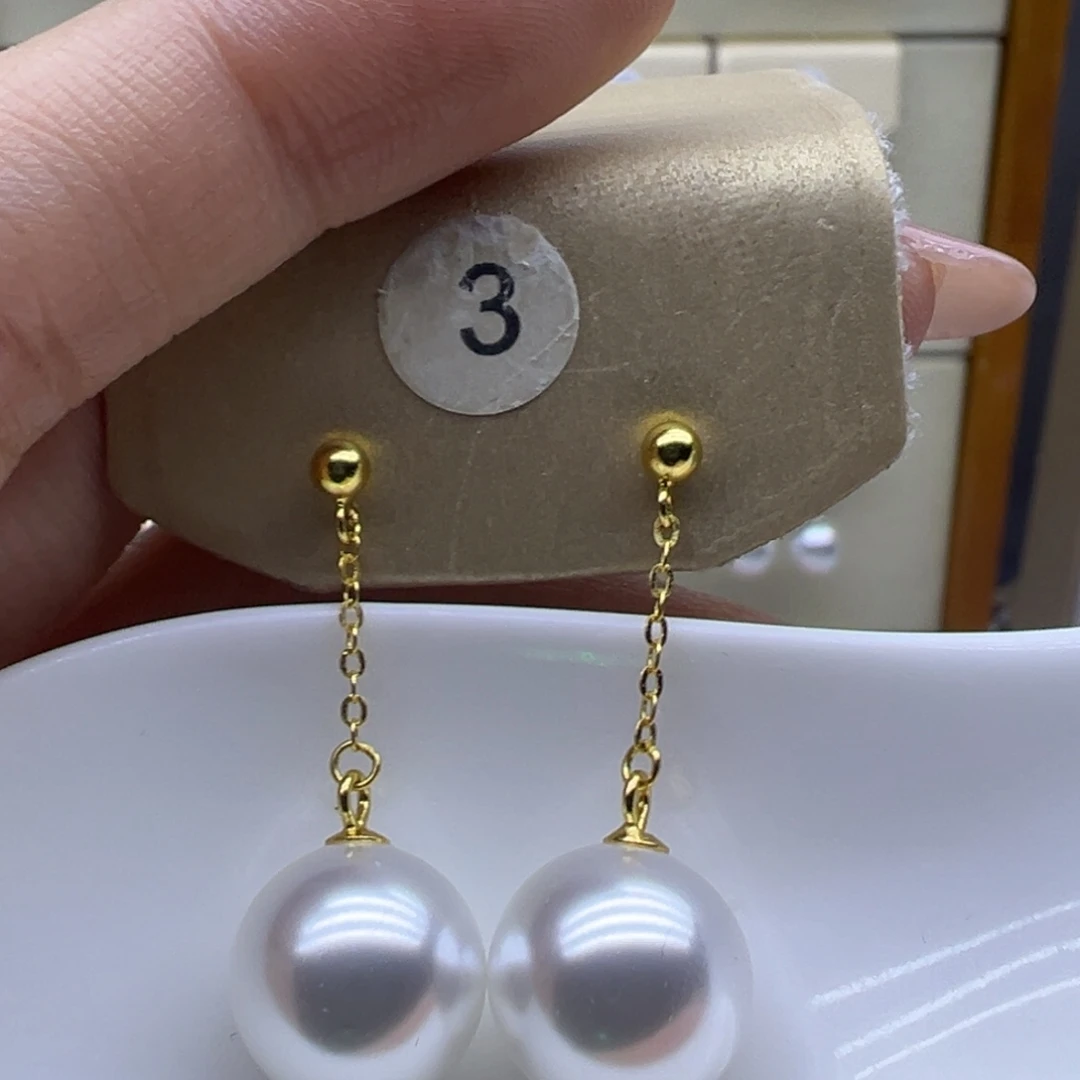 淡水珍珠耳饰银S925镶嵌