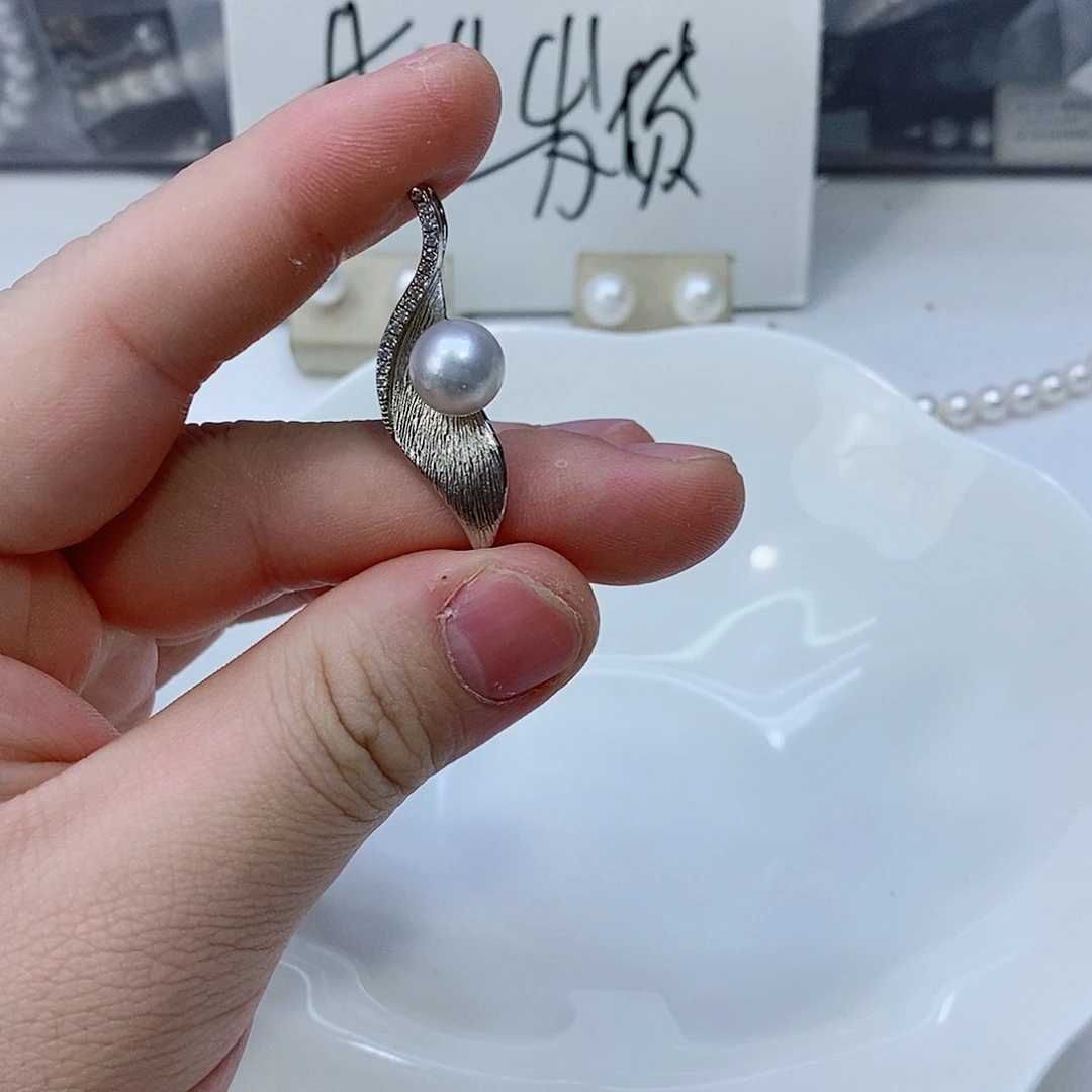 海水珍珠颈饰银S925镶嵌