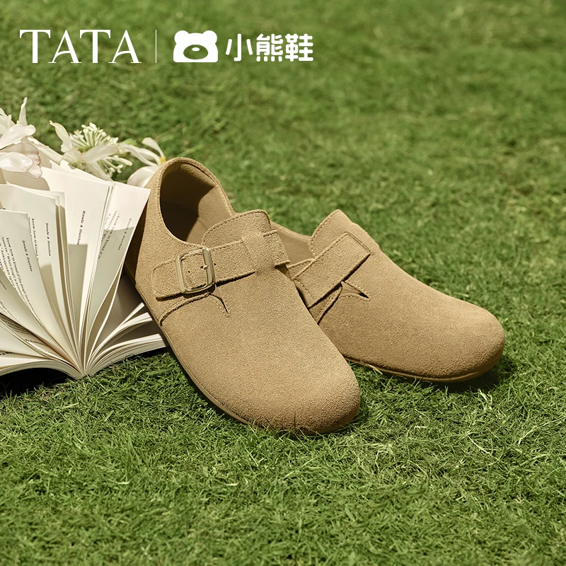 TATA/他她2025春时百搭尚舒适休闲软底勃肯鞋女新款CGW02AM5