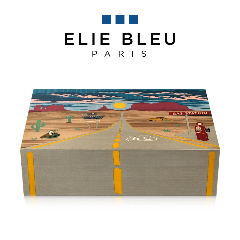 ELIEBLEU法国进口66号日出110支装雪松木雪茄保湿盒限量66个