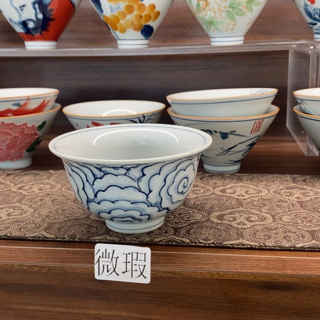 釉下彩老陶泥手工绘制