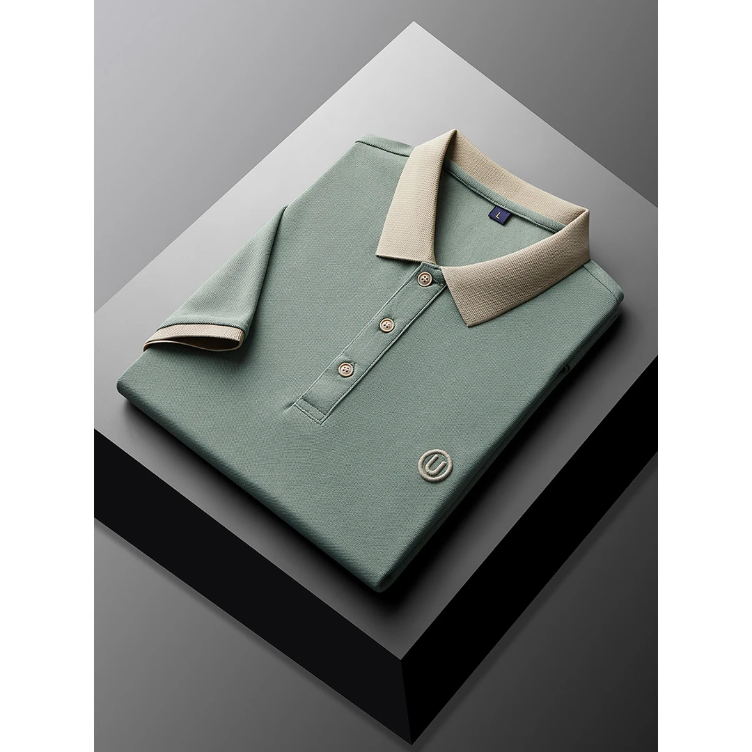 夏季短袖T恤男士翻领宽松休闲潮流青年半袖polo衫男t恤上衣