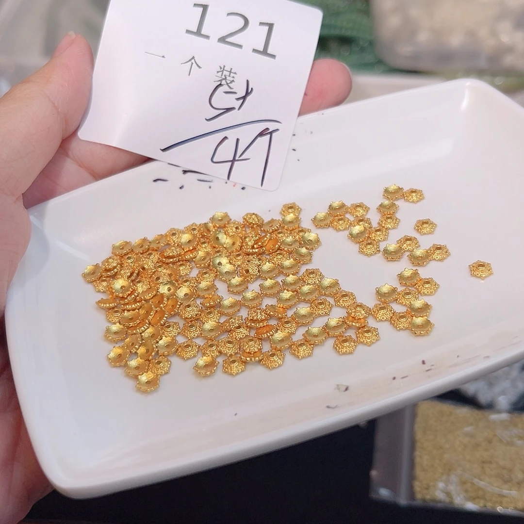 银S925镀金镶嵌珠宝半成品水晶121 。