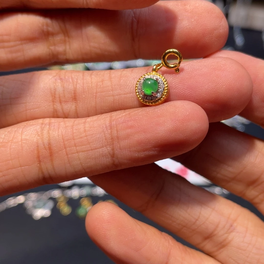 翡翠银S925镶嵌颈饰