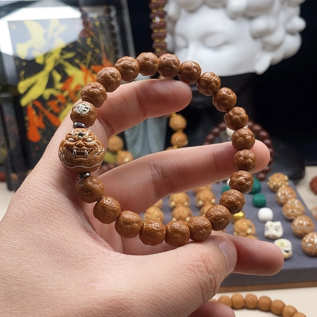 猴头核桃吊坠纯手工 饕餮 搭配虎僧