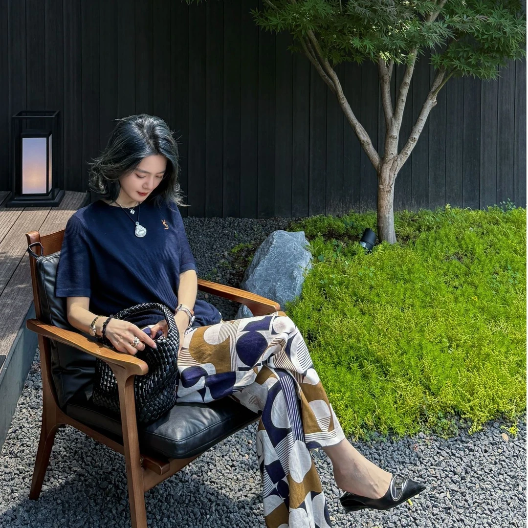 TheLOE/复古几何亚麻裤#05.24K-G5602