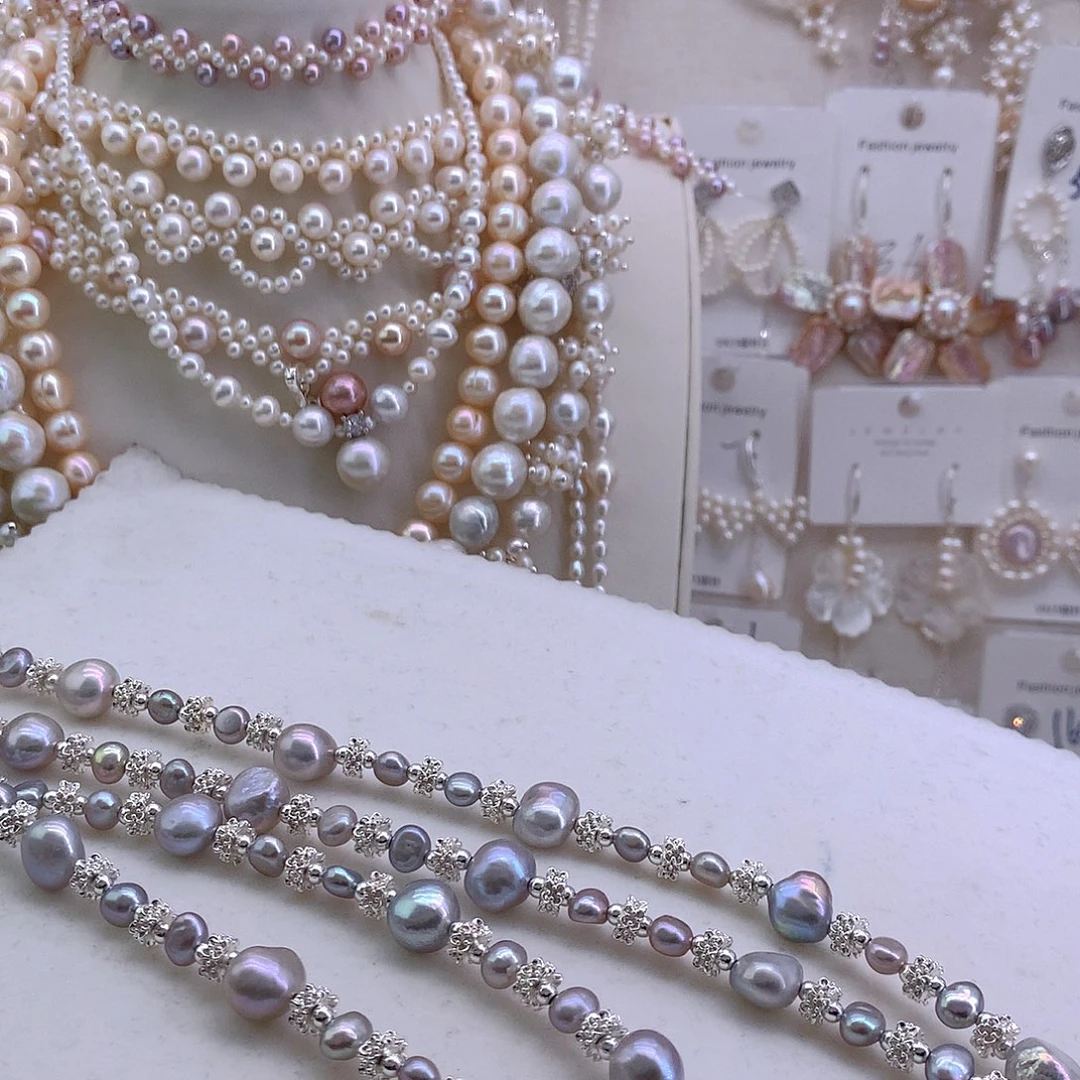 很***道耳环未镶嵌淡水珍珠