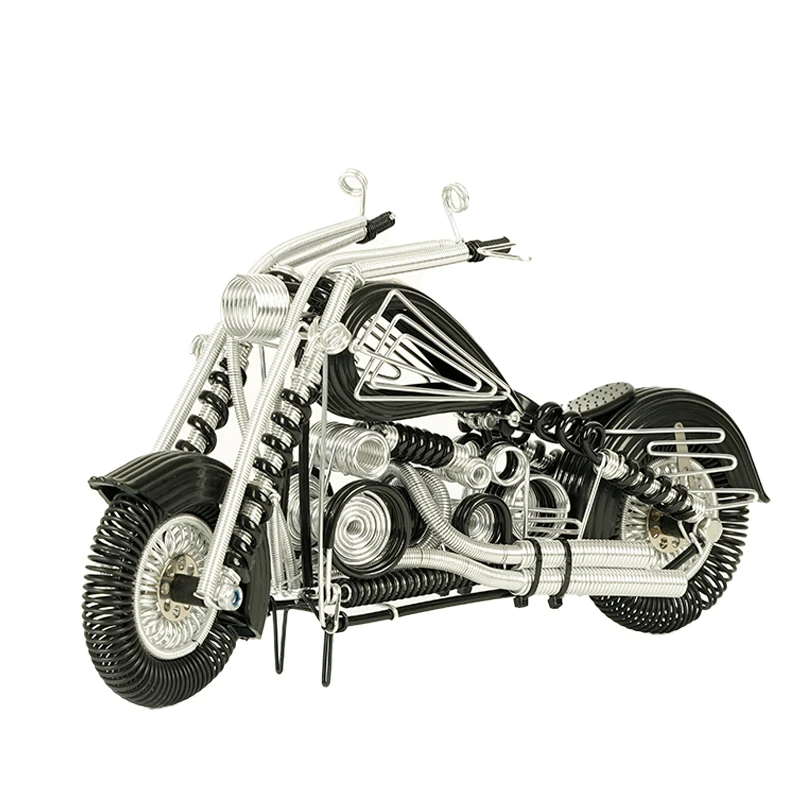 金属机车车摸纯手工编织书房房间酒柜桌边精美饰品摆件