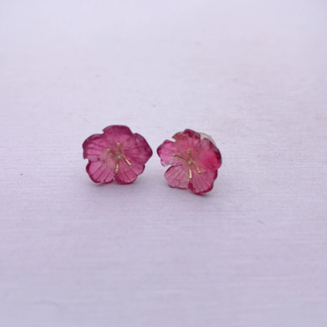 18K金镶嵌耳饰碧玺碧玺A耳饰