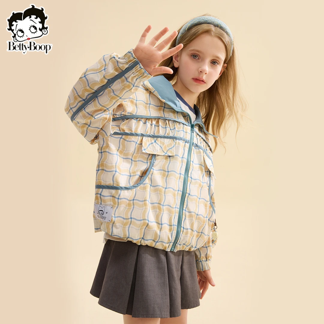 贝蒂女童春秋季三防冲锋外套2025年新品中大童秋装时尚上衣25614