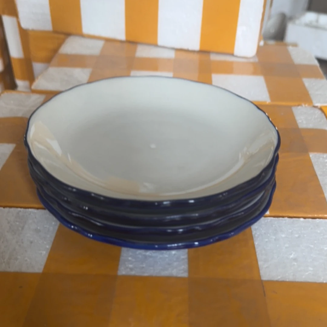 a022蓝色釉吐骨爹4只装