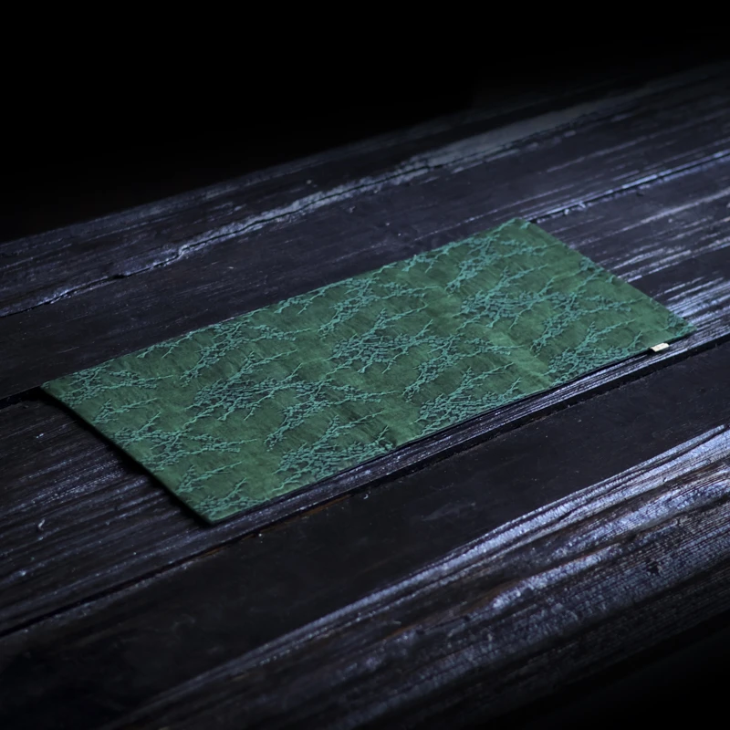 【陶珊居】<冰梅>绿色茶席50*22（慢蓝S0139）