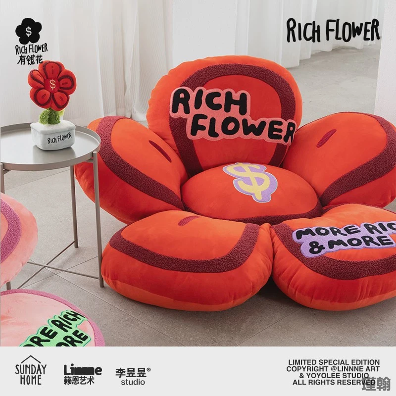 有钱花懒人沙发可躺可睡家居摆件单人儿童女生可爱卧室