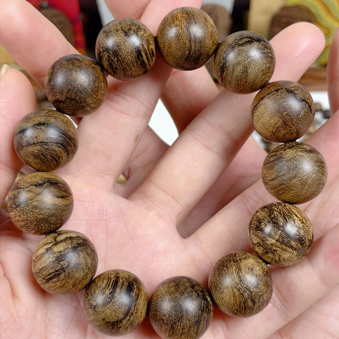 沉香手串轻***。达拉干虎斑纹1.8
