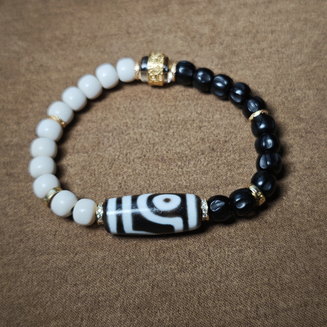 【画子甄选】如意两眼珠珠椰蒂手串7mm+