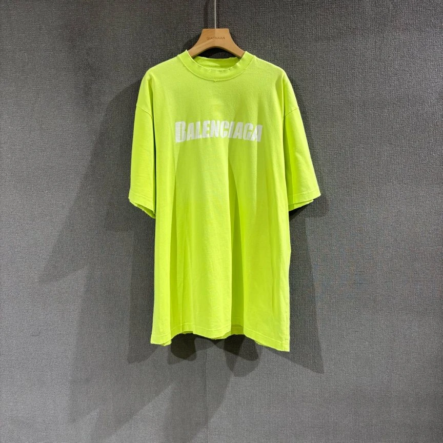 95新 Balenciaga/巴黎世家 （pm）裂纹字母印花短袖 xxs码/4592