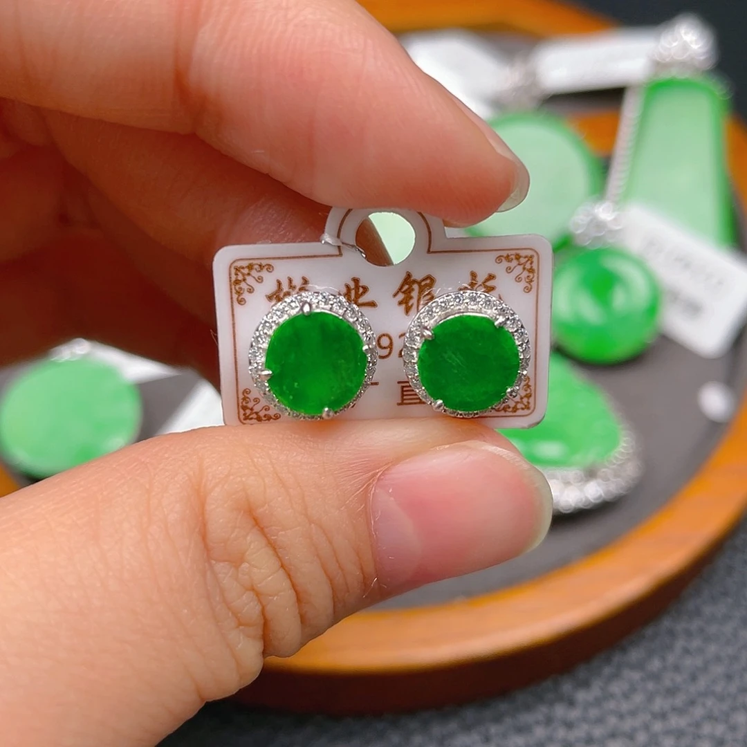 【闪购商品】翡翠吊坠(不含链)银S925镶嵌