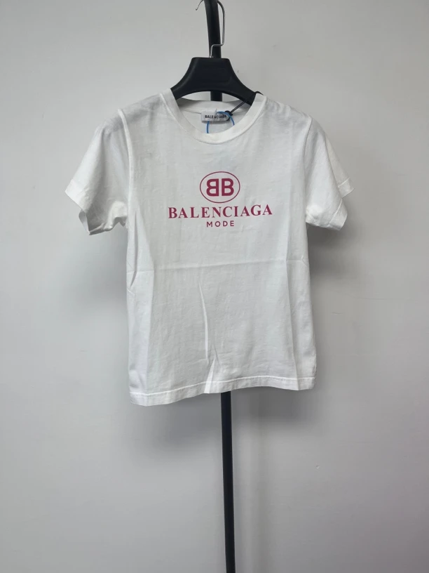 99新 Balenciaga/巴黎世家 字母印花短袖 白色 99新 XS码 00168