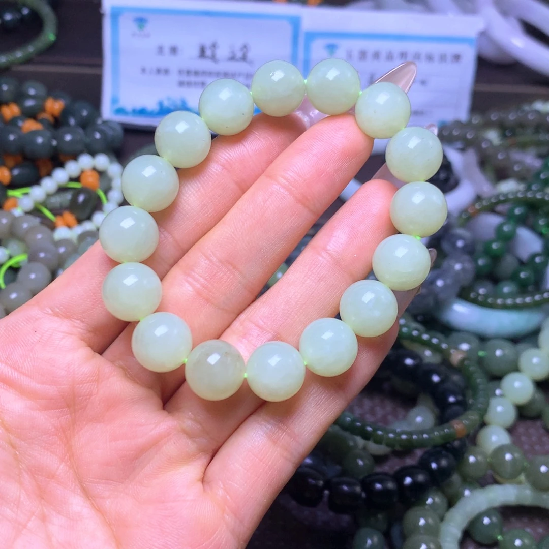 和田玉未镶嵌手串卡12