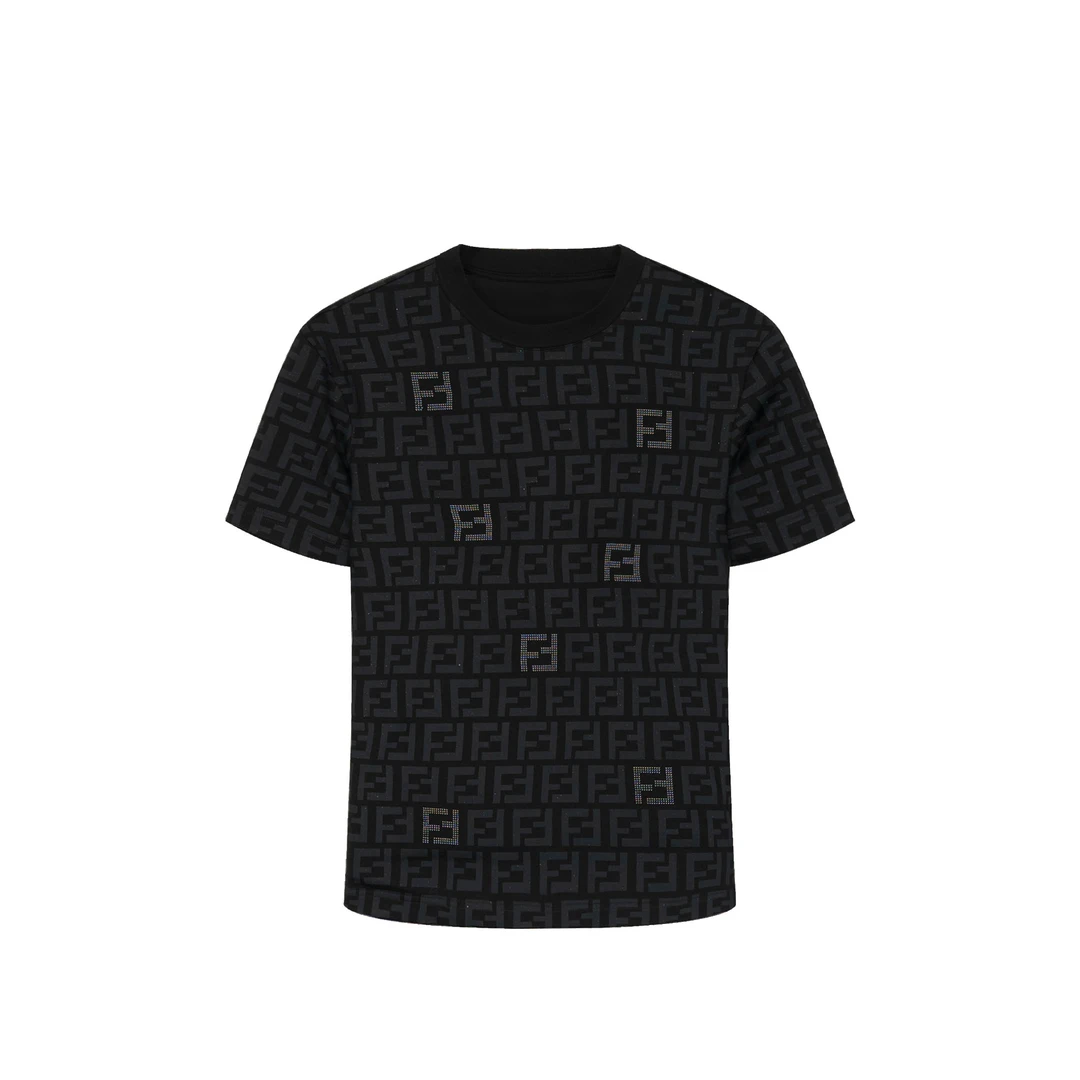 朗尼芬迪新款男装满印老花匹马棉短袖T恤7316170303