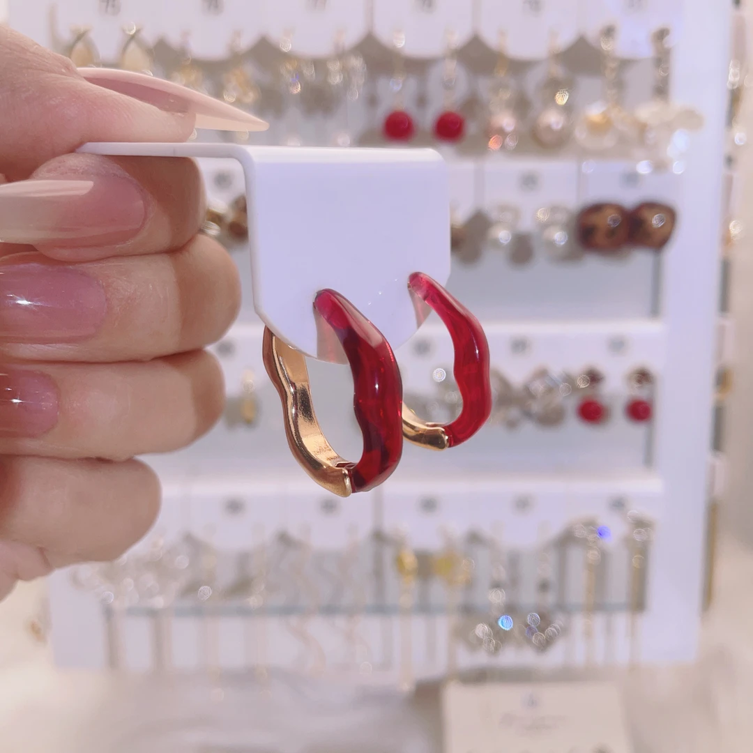 铜合金耳饰 气质轻奢百搭简约优雅精致网红设计师耳环F3132