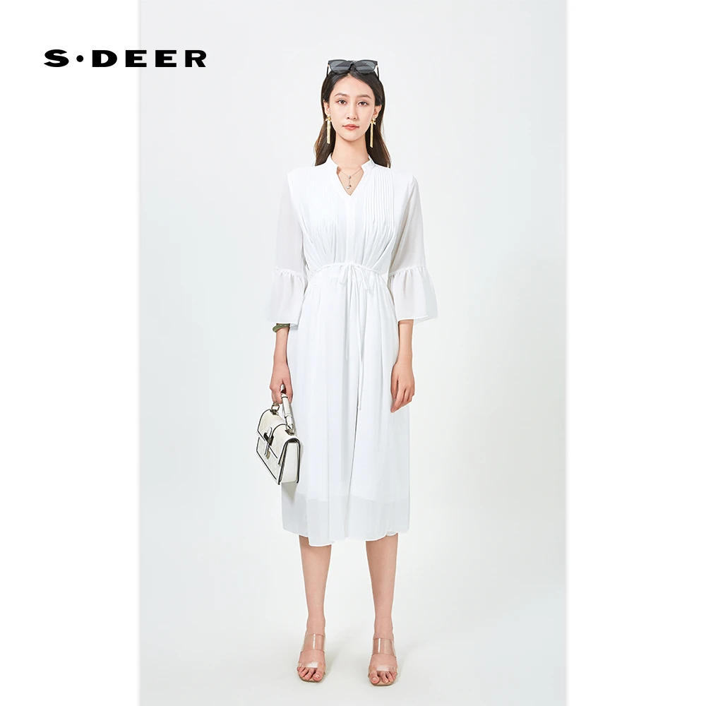 【粉丝专享】圣迪奥简约气质显瘦百搭时尚轻奢连衣裙S242Z12M6