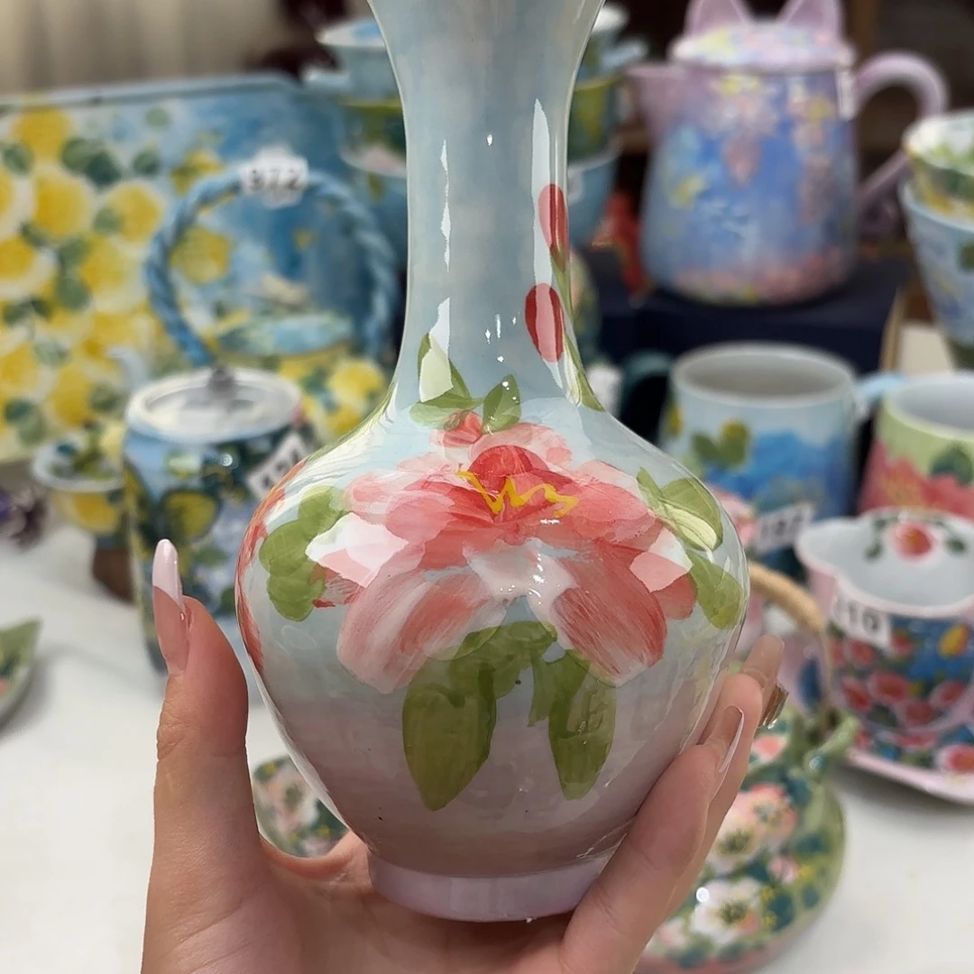 景德镇手绘高温釉下彩陶瓷茶具