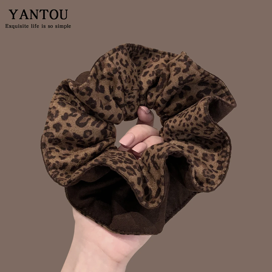 丝绒双层大肠发圈女扎头发高弹力头花高级感洋气时尚头绳发饰