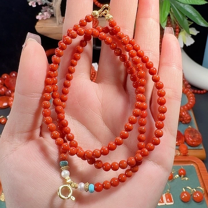 南红玛瑙未镶嵌4.2万能链55长