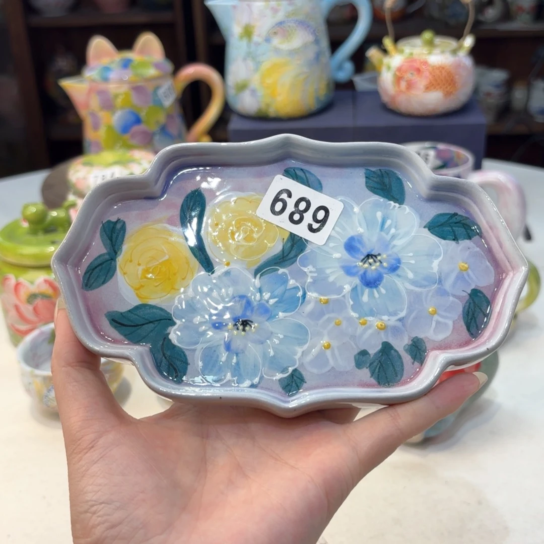 景德镇手绘高温釉下彩陶瓷茶具