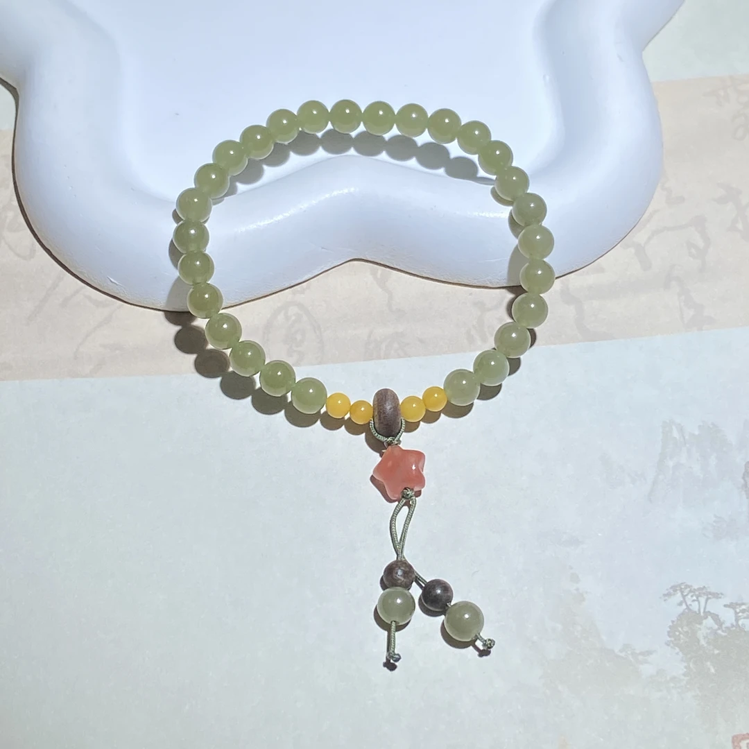 SC73041 和田玉葡萄肉DIY手串约卡6mm