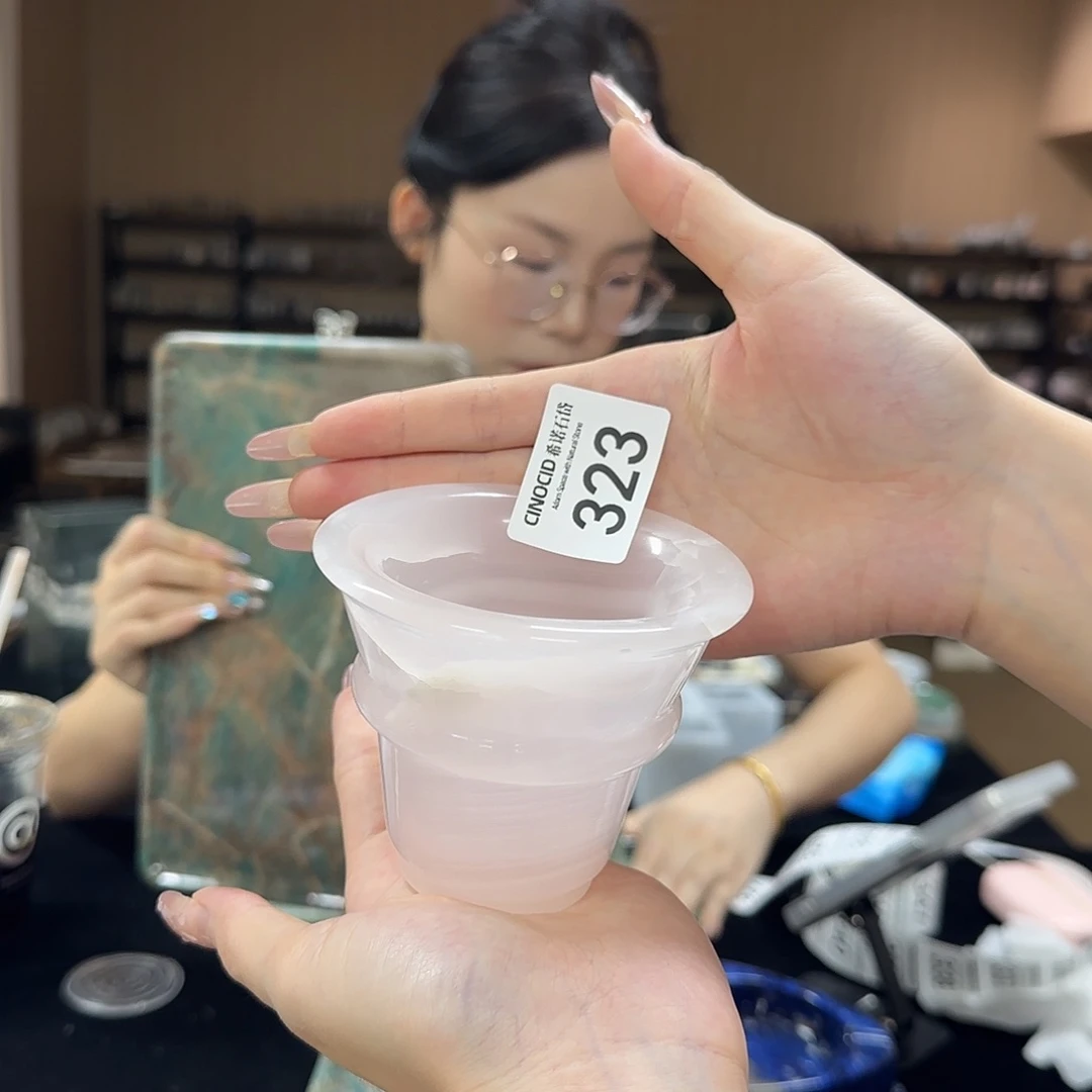 323 粉玉甜筒杯