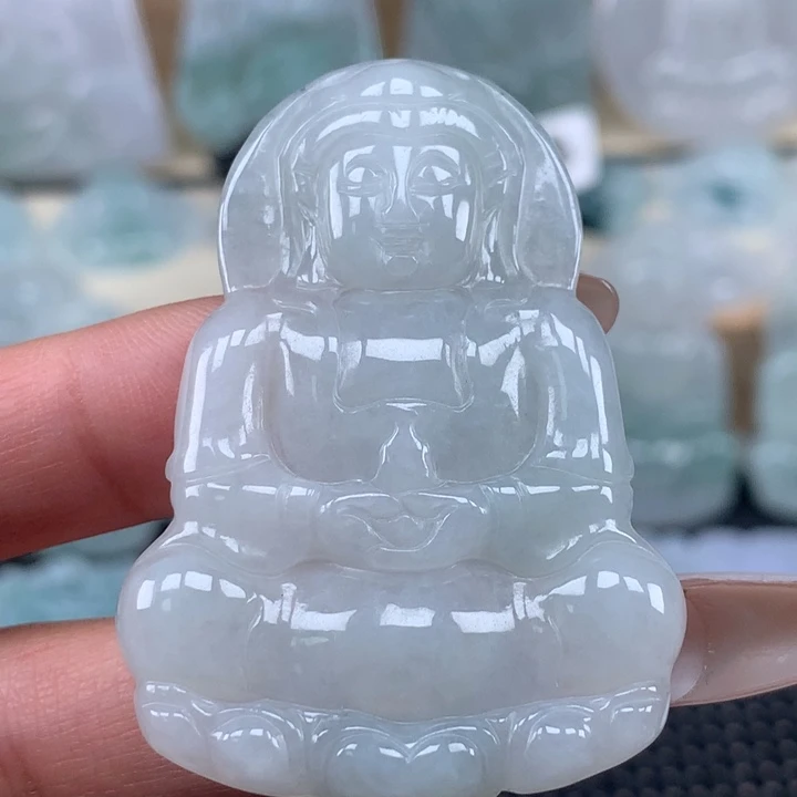 颈饰未镶嵌翡翠玉观音吊坠