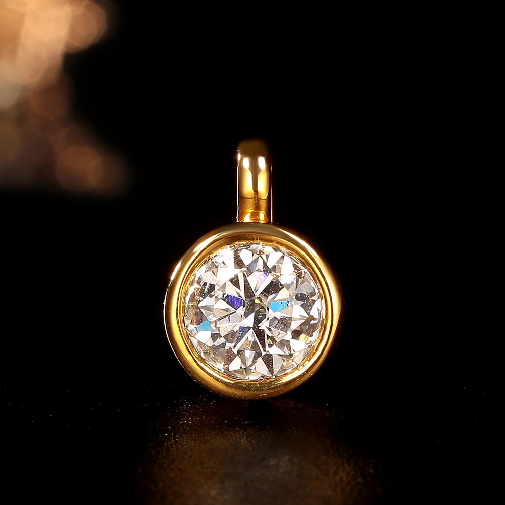 【合成/培育】【婷婷专属】18k金莫桑石泡泡k黄/白百搭滴流 轻奢时尚