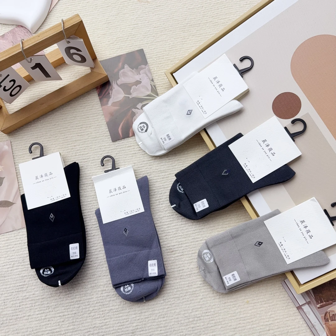 CZH18816 五双男袜商务休闲时尚中筒袜WG