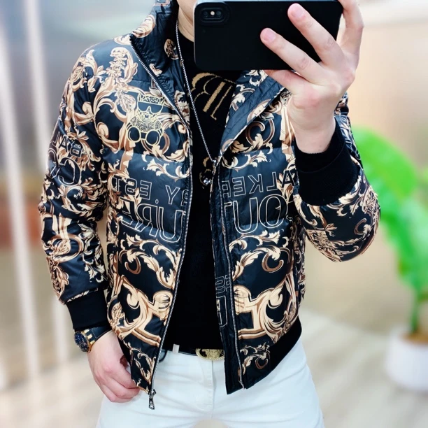 高品质-欧货冬季新款男士爆款轻奢修身90白鸭绒羽绒服外套