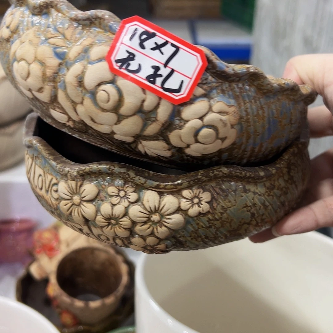 外贸尾单陶瓷花盆凑10米包邮