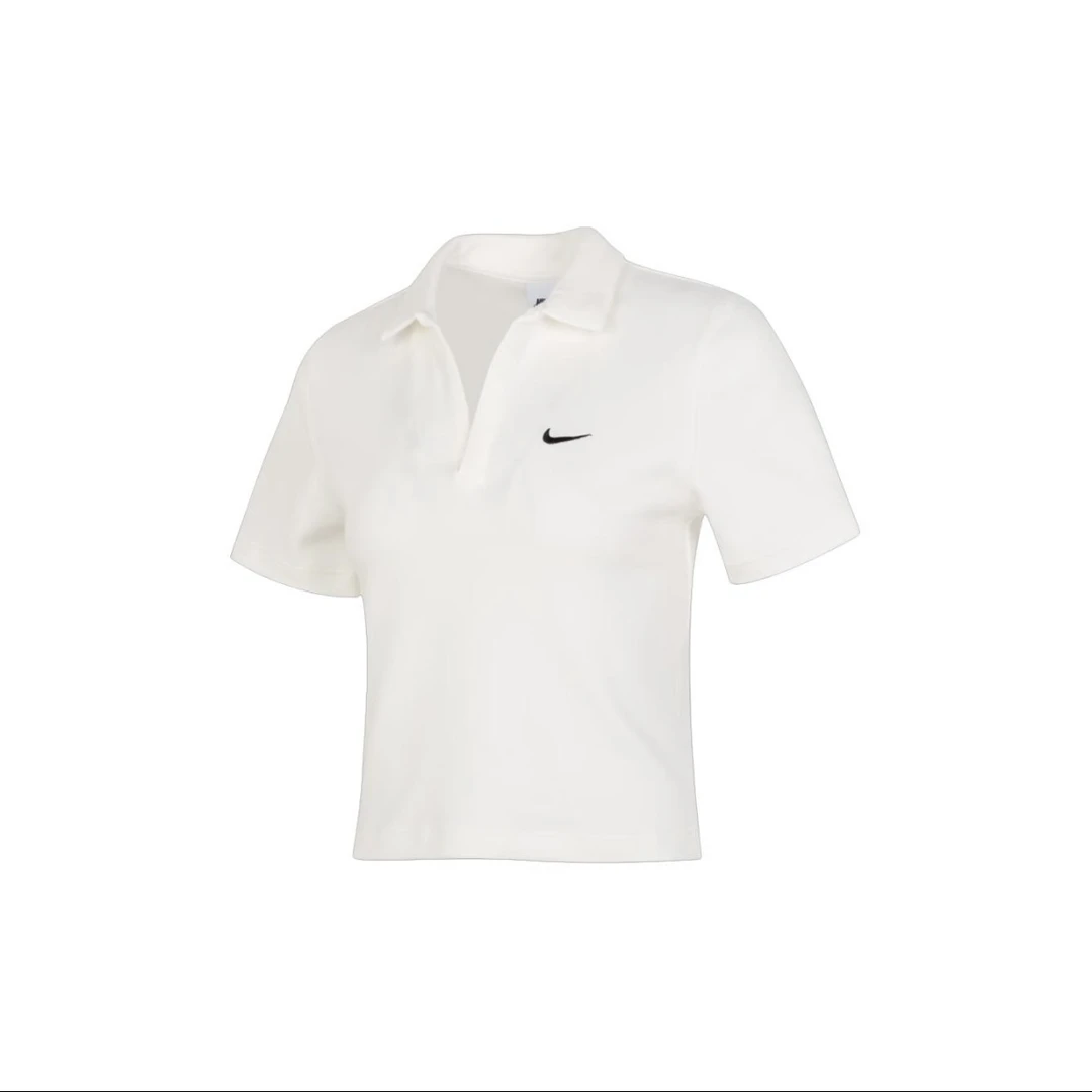 NIKE/耐克【春夏穿搭】女子白色翻领套头运动短袖DV7885133