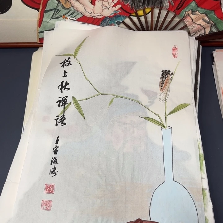 国画月****阳禅意画手绘作品
