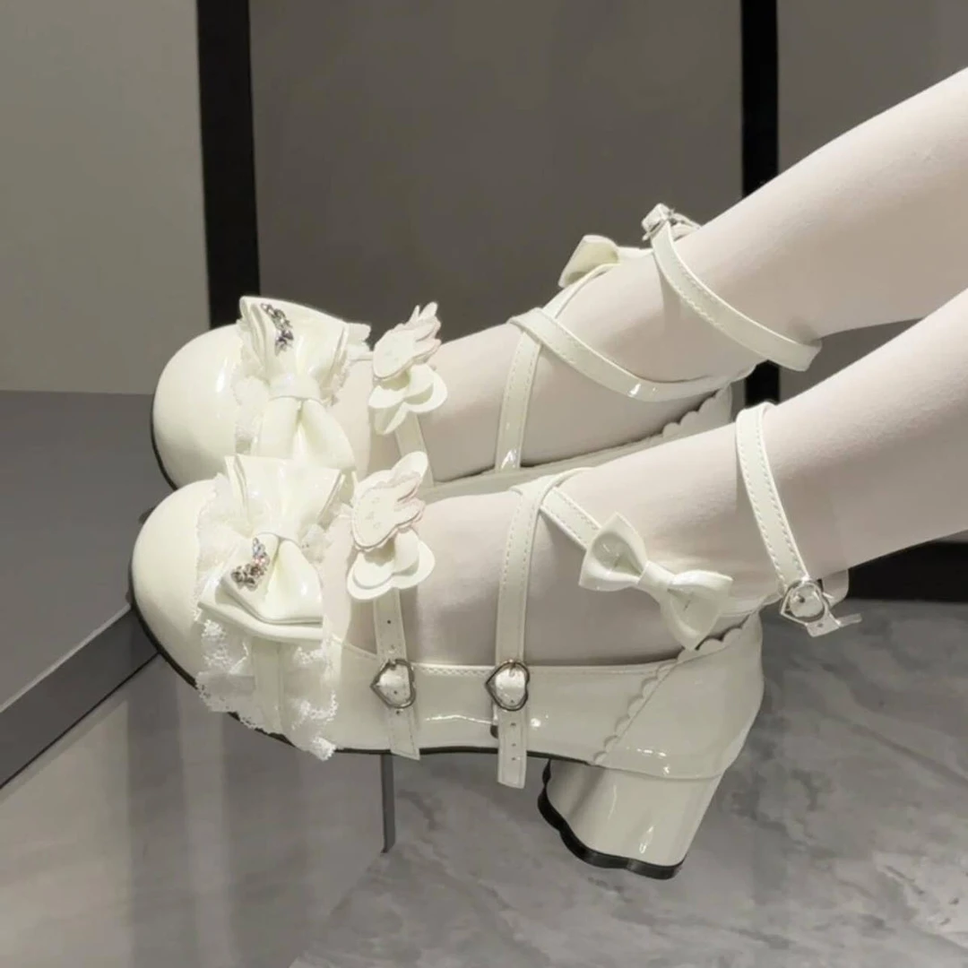 喵~软萌猫爪2025新款原创lolita鞋子可爱洛丽塔蕾丝甜美少女单鞋