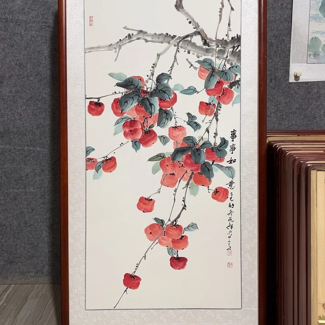 国画书画作品带框63×123