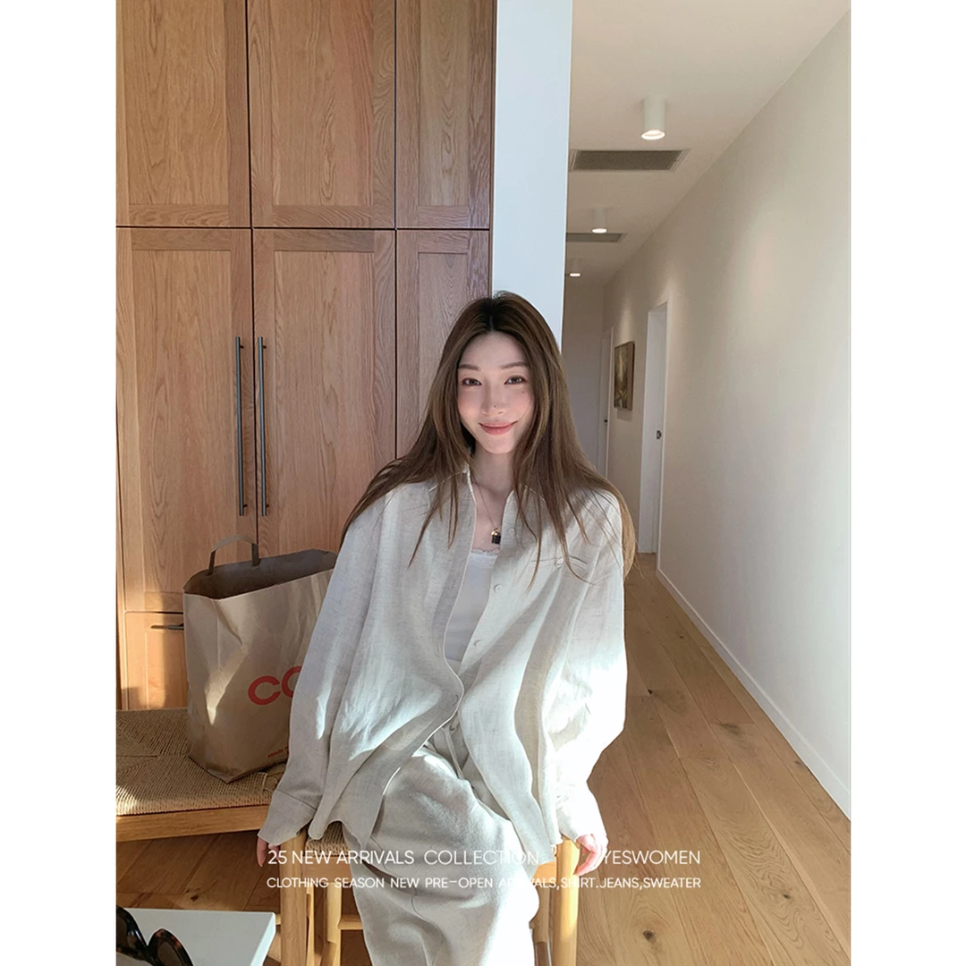 YESWOMEN老钱亚套装·透氣干爽天丝麻衬衫混纺轻薄舒XYF6352F1206A