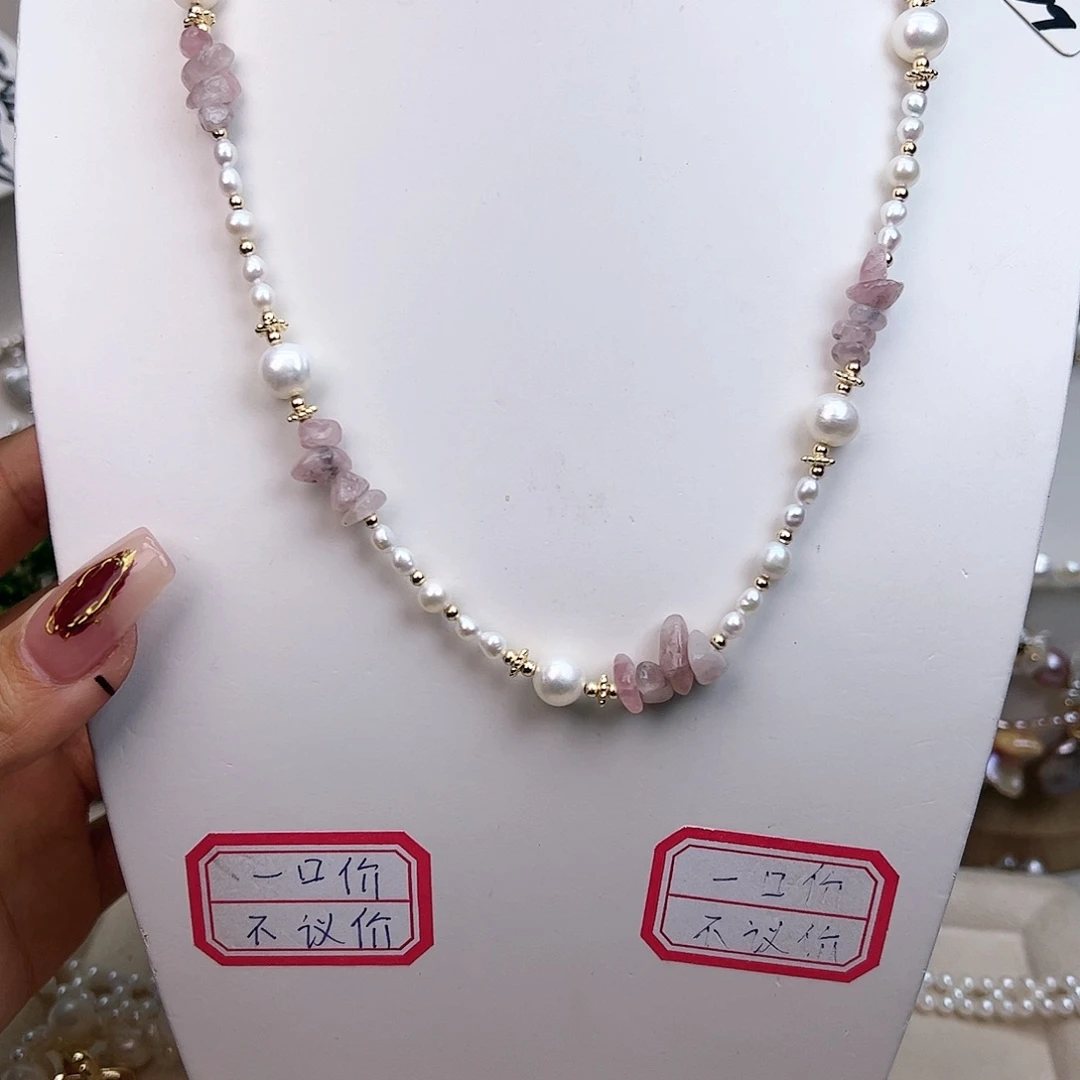 淡水珍珠颈饰银S925镶嵌