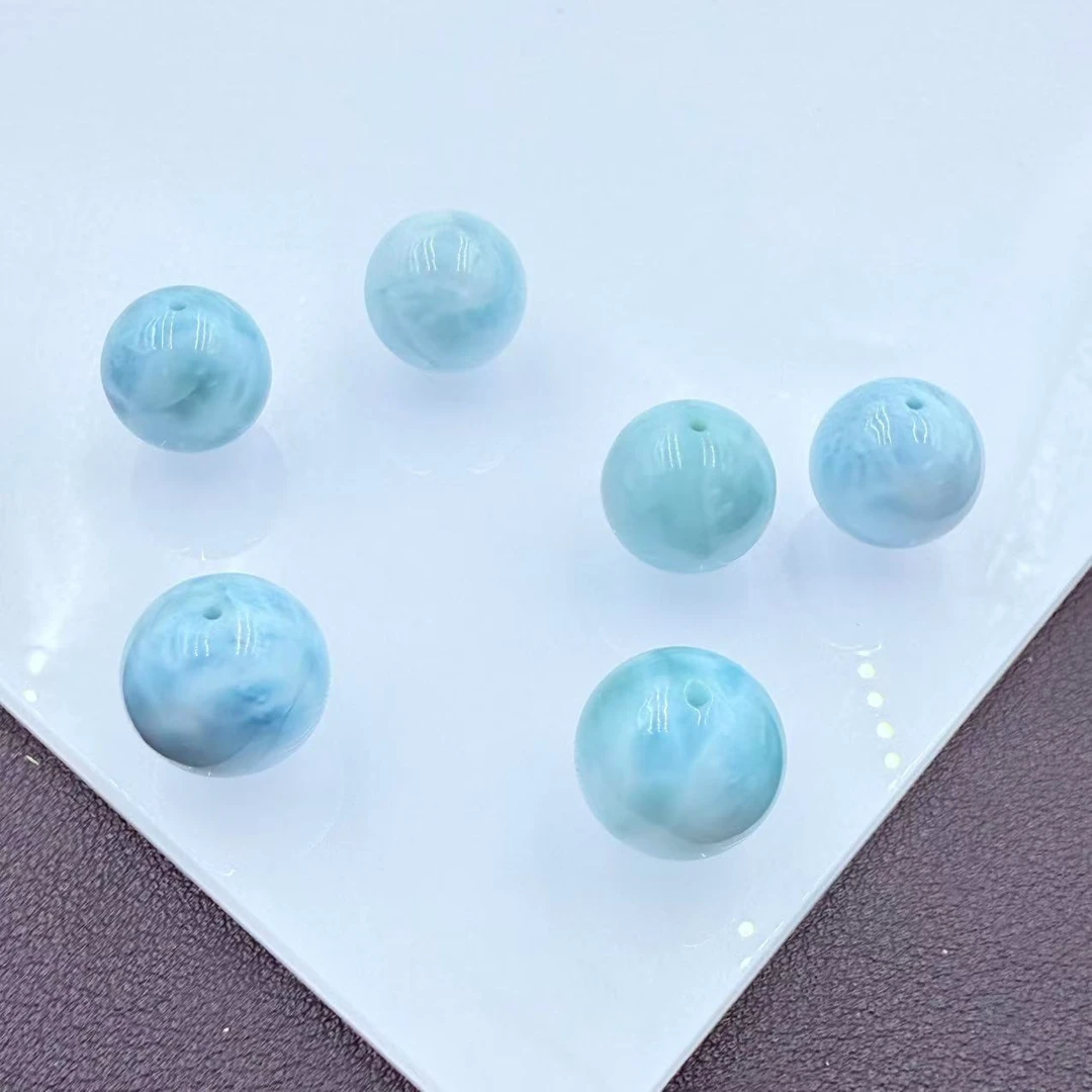 「戴琴珠宝」FR5823-15mm左右海纹石单珠配件（多样性发其一）