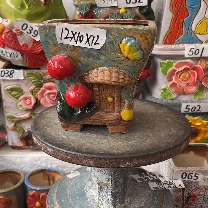 粗陶材质多肉花盆