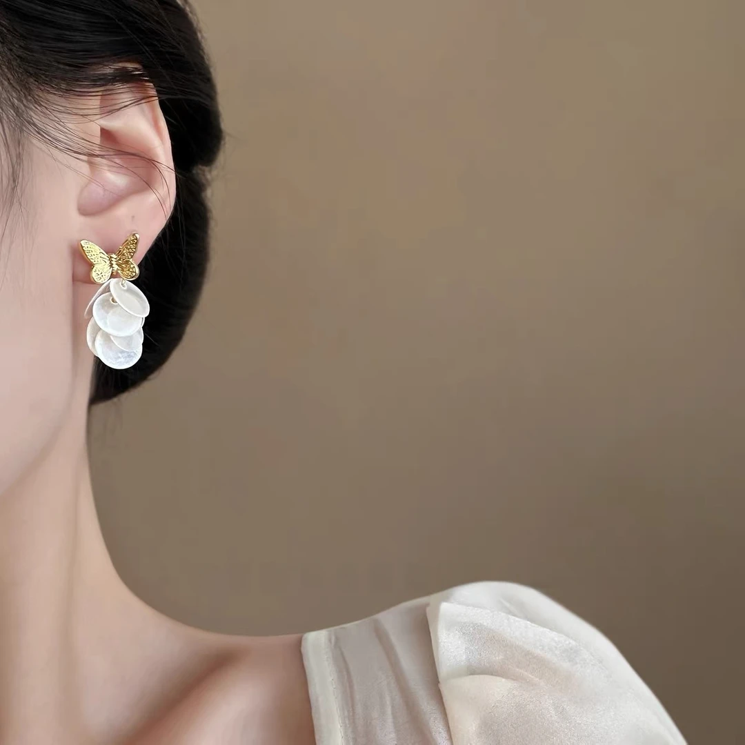 铜合金耳饰 气质轻奢百搭简约简约优雅精致网红设计师耳环F3265